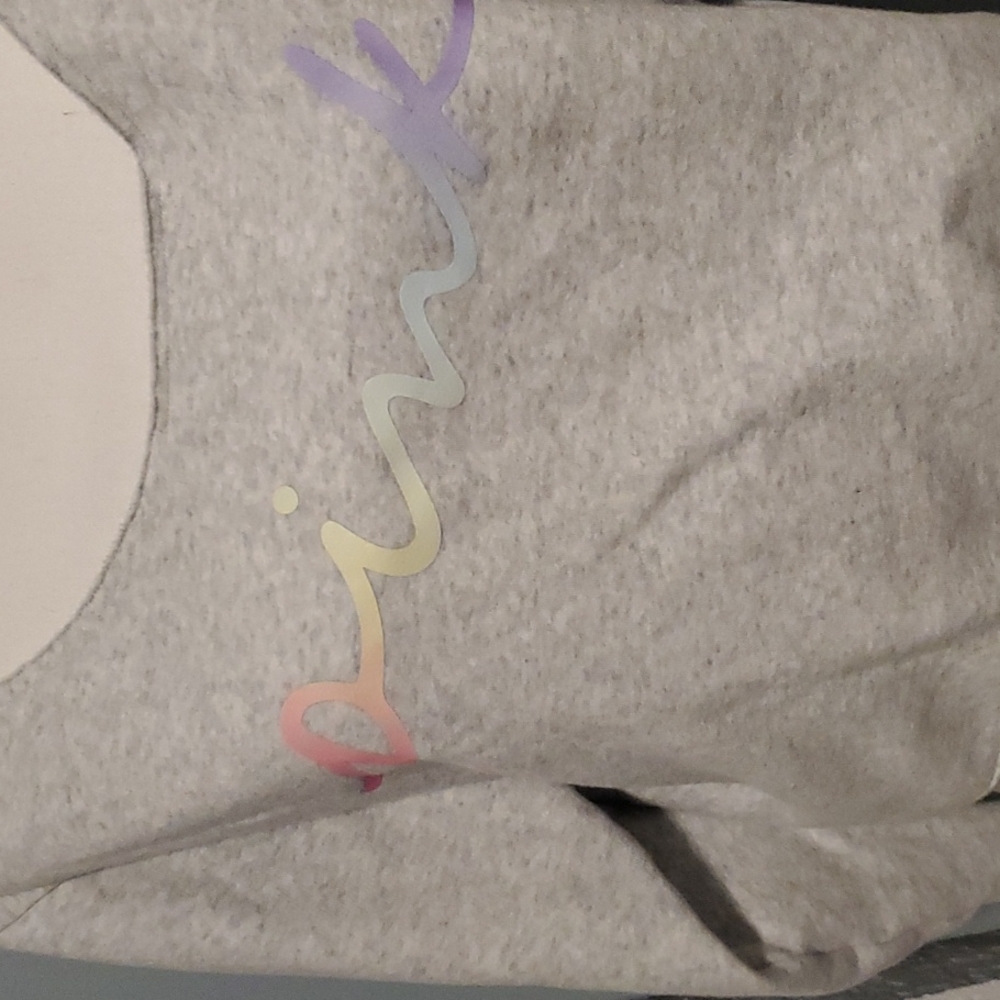 Woman's Pink  off the shoulder sweatshirt. - Picture 2 of 7
